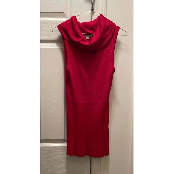 Joseph A Red Sleeveless Cowl Neck Tank Top - Picture 1 of 4